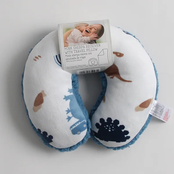 Animal Baby Blanket and Travel Pillow