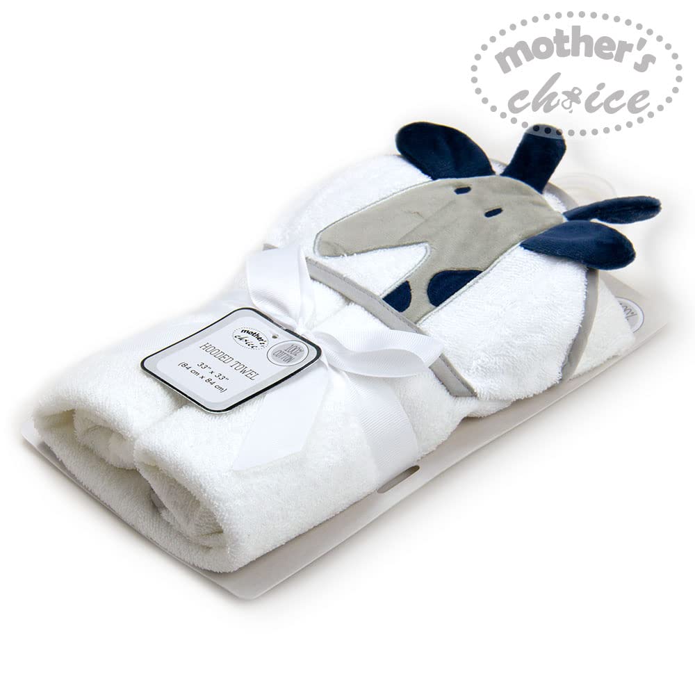 Mother's Choice Baby Towels 100% Organic Cotton Butterfly Hooded Design, Oeko-TEX Certified, Ultra-Soft Absorbent Hooded Bath Towel for Newborn Girls, (Butterfly)