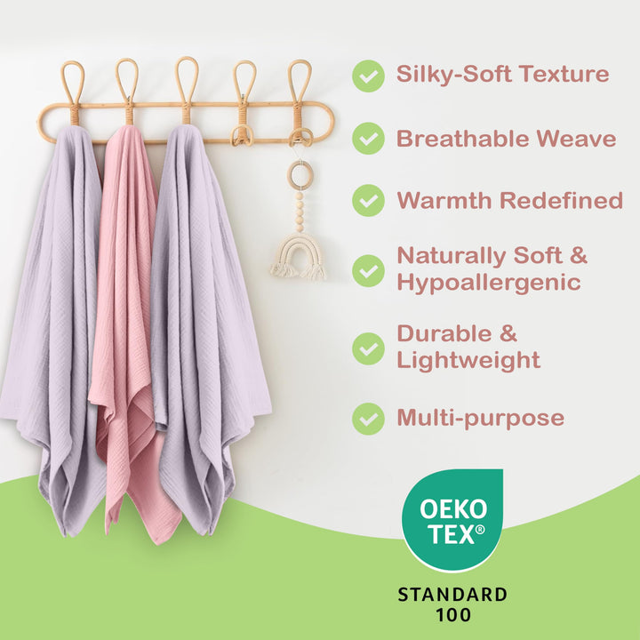 Infancie Organic Cotton Muslin Baby Blanket