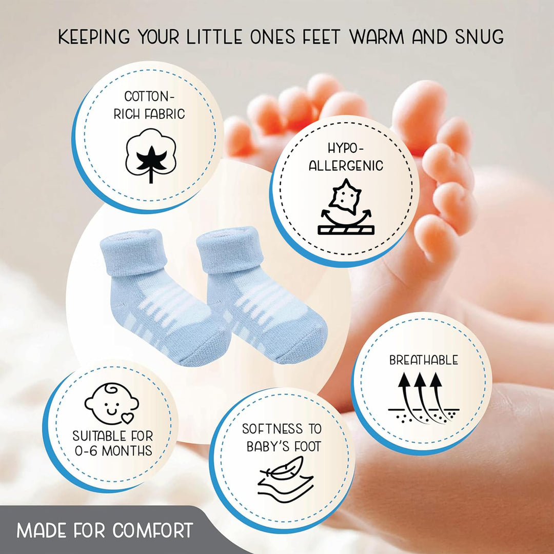 GOTS Certified Organic Cotton Rich Blend Baby Socks 12 Pairs For 0 - 6 (M) Baby Girl Soft, Stretchable & Comfortable Girl newborn Socks, Adorable Sock Shoes For Baby Girl, Gift For Little, Pink