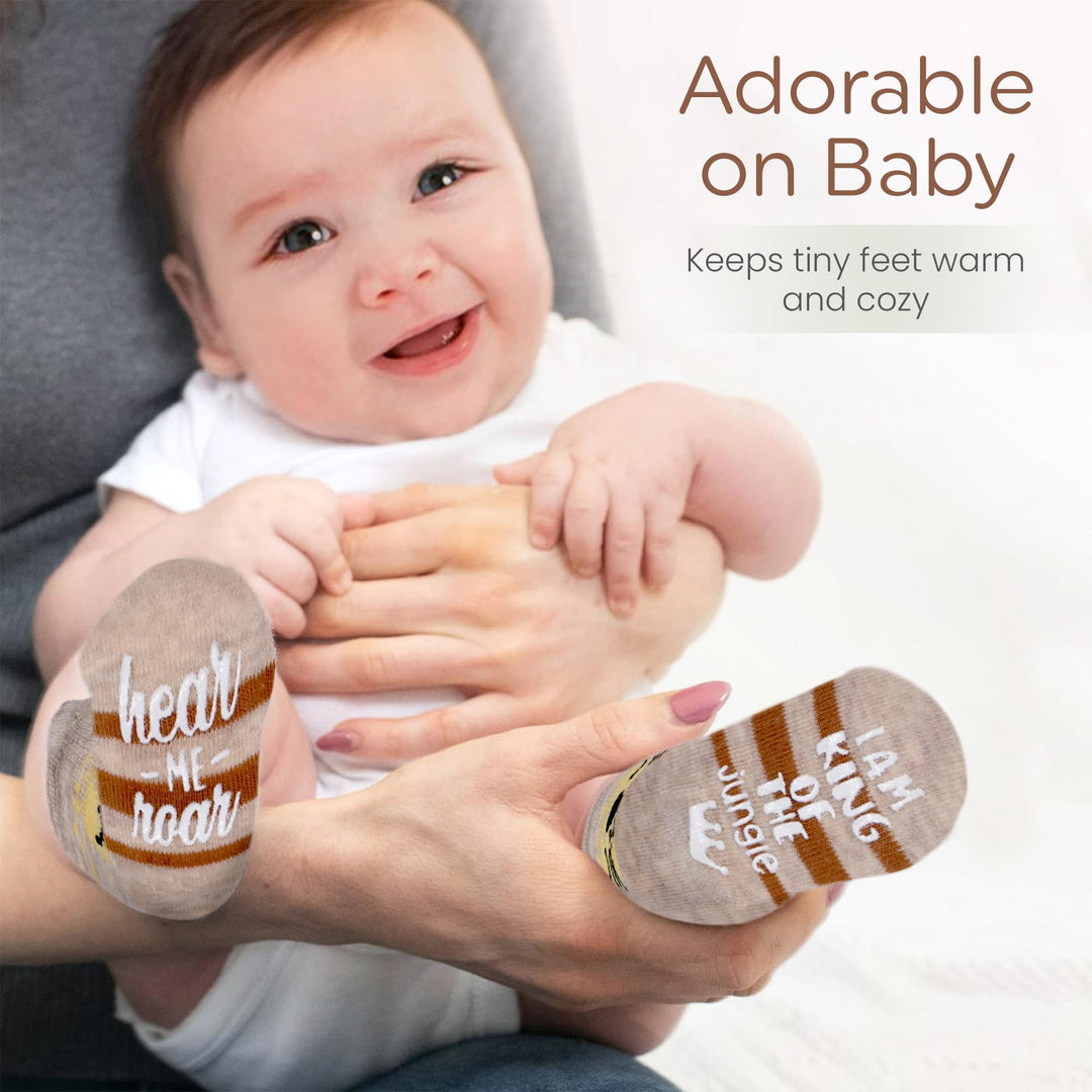Infancie Organic Cotton Baby Socks with Gripper 0-6 Months | 8 Pairs