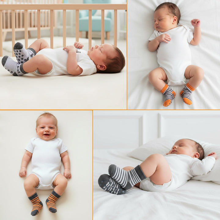 GOTS Certified Organic Cotton Rich Blend Baby Socks 12 Pairs For 0 - 6 (M) Baby Girl Soft, Stretchable & Comfortable Girl newborn Socks, Adorable Sock Shoes For Baby Girl, Gift For Little, Pink