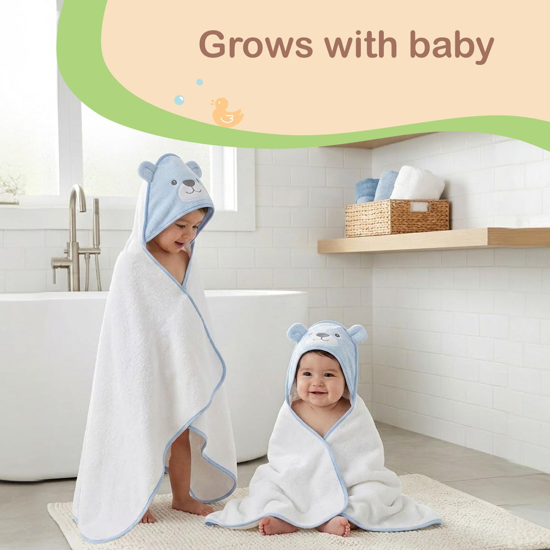 Mother's Choice Baby Towels 100% Organic Cotton Butterfly Hooded Design, Oeko-TEX Certified, Ultra-Soft Absorbent Hooded Bath Towel for Newborn Girls, (Butterfly)