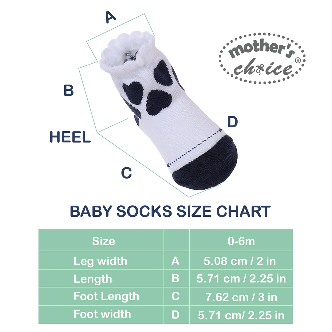 Mother's Choice Organic Cotton Baby Socks, 12 Pairs, Unisex 0-6 Months - Soft, Hypoallergenic Newborn & Infant Socks - Baby Girl & Boy Gifts