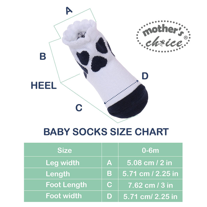 Mother's Choice Organic Cotton Baby Socks, 12 Pairs, Unisex 0-6 Months - Soft, Hypoallergenic Newborn & Infant Socks - Baby Girl & Boy Gifts
