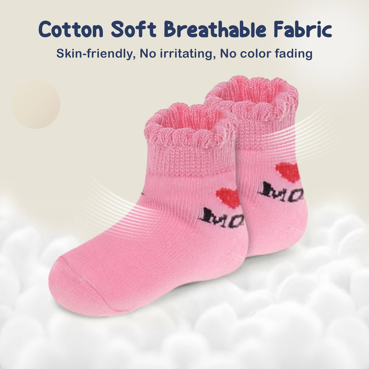Mother's Choice Organic Cotton Baby Socks, 12 Pairs, Unisex 0-6 Months - Soft, Hypoallergenic Newborn & Infant Socks - Baby Girl & Boy Gifts