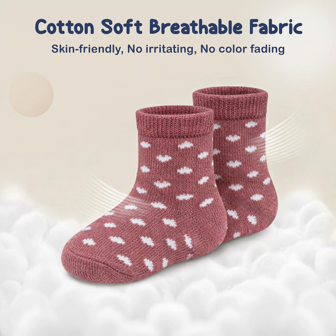 Mother's Choice Organic Cotton Baby Socks Infant 0-6 Months - 12 pairs Soft, Cozy, and Gentle Newborn Socks for Girls & Boys, Perfect Baby Registry for Everyday Wear, and Infant Comfort