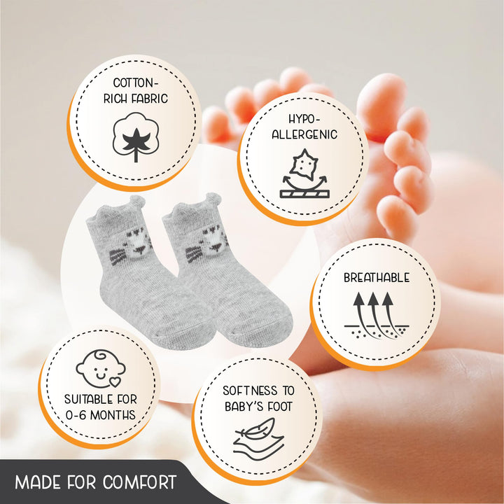 GOTS Certified Organic Cotton Rich Blend Baby Socks 12 Pairs For 0 - 6 (M) Baby Girl Soft, Stretchable & Comfortable Girl newborn Socks, Adorable Sock Shoes For Baby Girl, Gift For Little, Pink