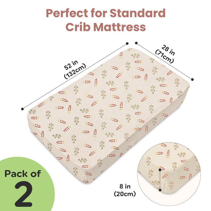 100% Organic Cotton Muslin Baby Bassinet Baby Sheet 33 X 17 Inch Soft Breathable Lightweight Stretchable Bed Sheet 2 Pack Gentle On Skin Durable Snug Fit Sheet for Newborn Bassinet Mattress