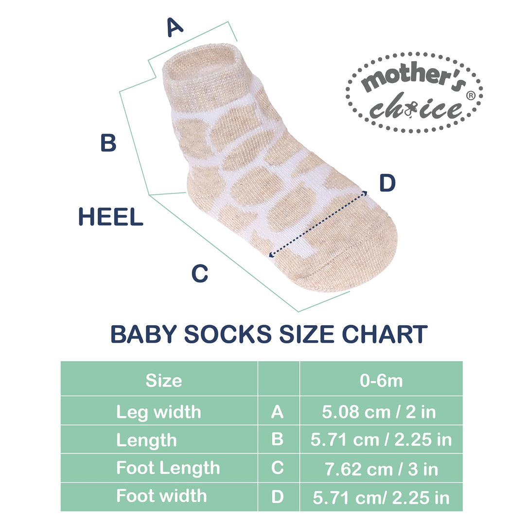 Mother's Choice Organic Cotton Baby Socks, 12 Pairs, Unisex 0-6 Months - Soft, Hypoallergenic Newborn & Infant Socks - Baby Girl & Boy Gifts
