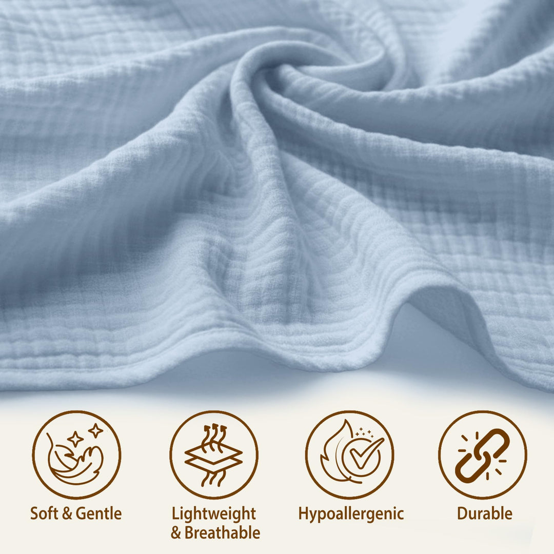 100% Organic Muslin Cotton Car Seat Cover 35 x 50 Inches Soft Touch Breathable Canopy, Protective Car Seat Cover Baby All Seasons Lightweight Car Seat Cover Travel Comfort (Ivory)