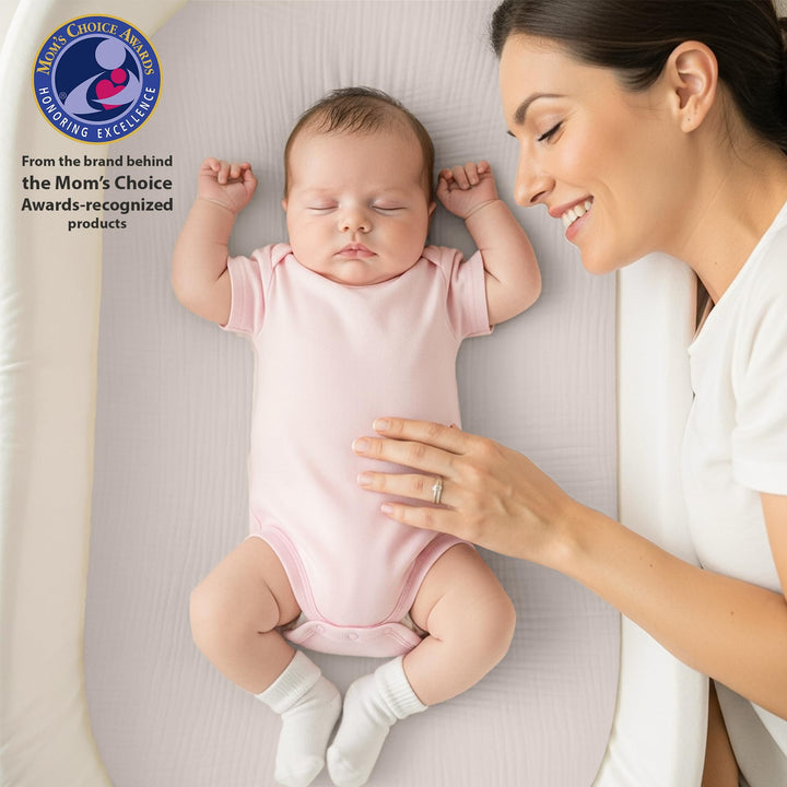 100% Organic Cotton Muslin Baby Bassinet Baby Sheet 33 X 17 Inch Soft Breathable Lightweight Stretchable Bed Sheet 2 Pack Gentle On Skin Durable Snug Fit Sheet for Newborn Bassinet Mattress
