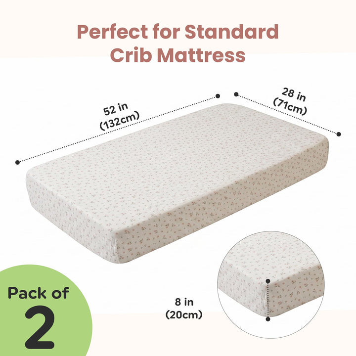 100% Organic Cotton Muslin Baby Bassinet Baby Sheet 33 X 17 Inch Soft Breathable Lightweight Stretchable Bed Sheet 2 Pack Gentle On Skin Durable Snug Fit Sheet for Newborn Bassinet Mattress