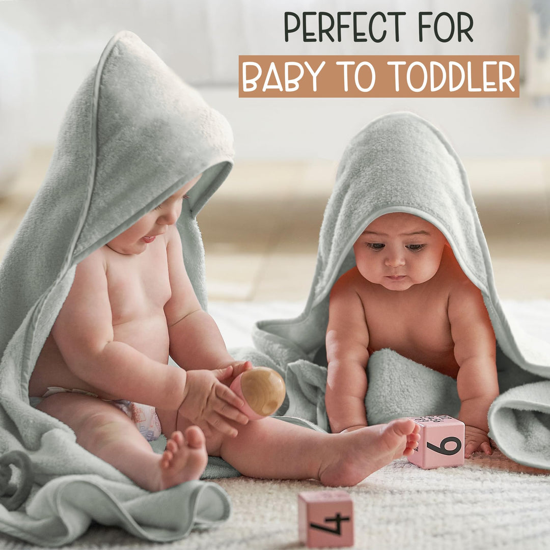 Infancie Organic Cotton Low-Twist Woven Hooded Baby Towels