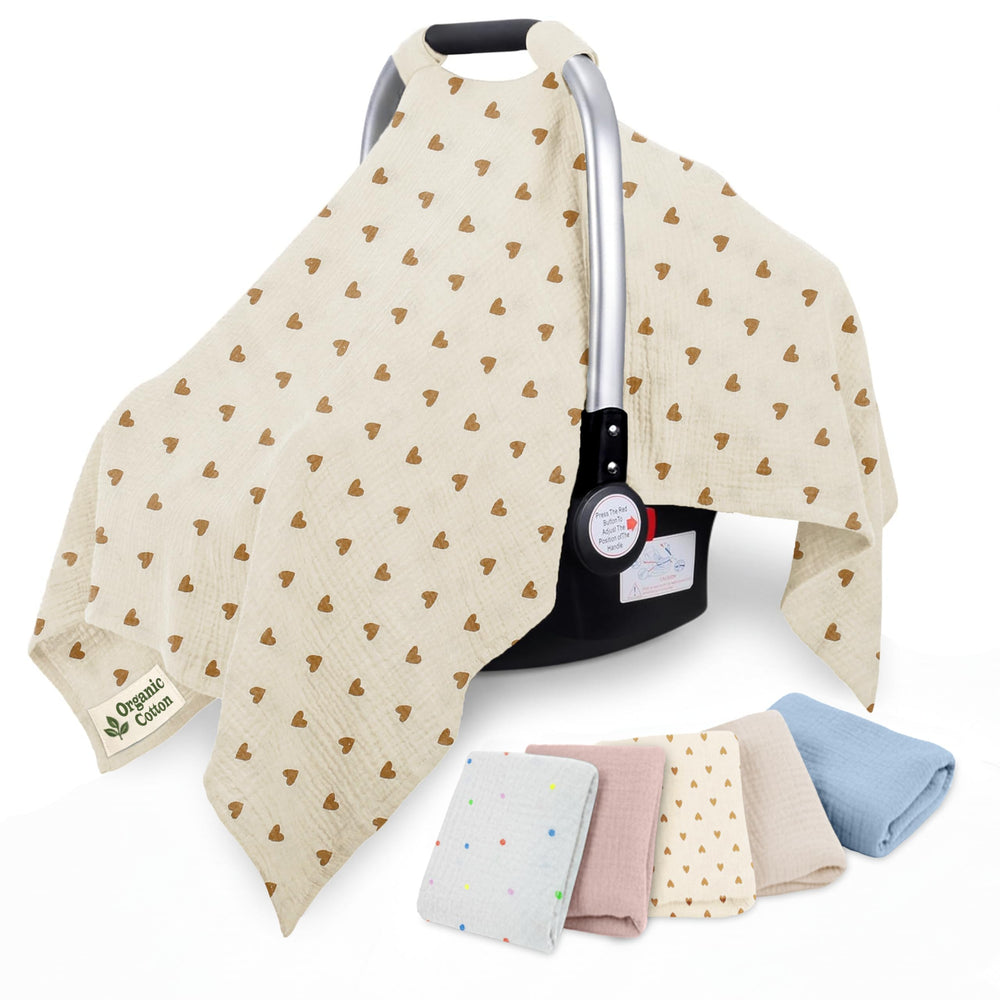 Organic Muslin Cotton Car Seat Cover