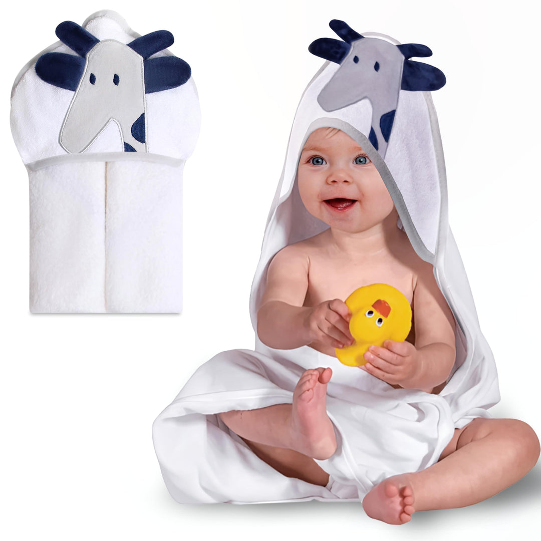 Mother's Choice Baby Towels 100% Organic Cotton Butterfly Hooded Design, Oeko-TEX Certified, Ultra-Soft Absorbent Hooded Bath Towel for Newborn Girls, (Butterfly)