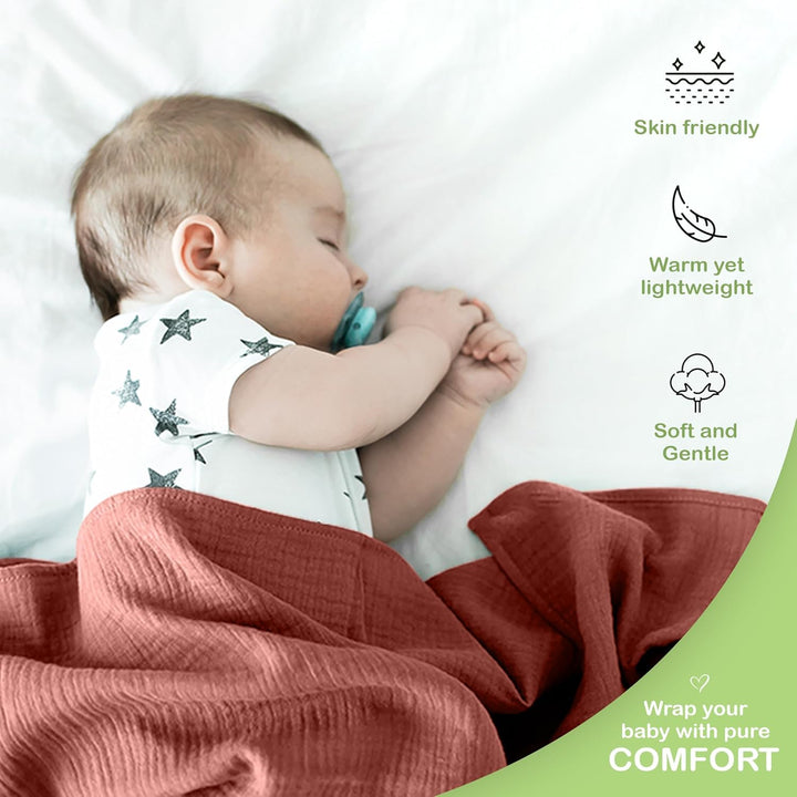 Infancie Organic Cotton Muslin Baby Blanket