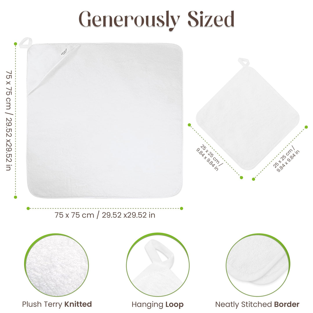 Infancie Premium Bamboo Baby Hooded Towel For Infant