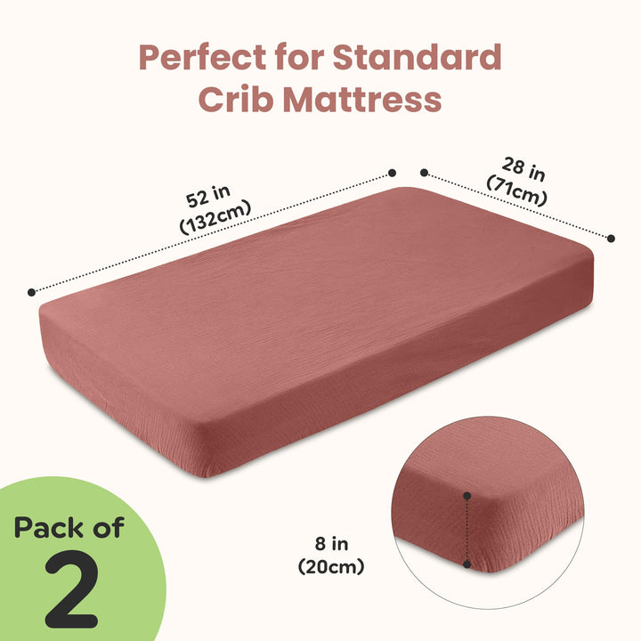 100% Organic Cotton Muslin Baby Bassinet Baby Sheet 33 X 17 Inch Soft Breathable Lightweight Stretchable Bed Sheet 2 Pack Gentle On Skin Durable Snug Fit Sheet for Newborn Bassinet Mattress