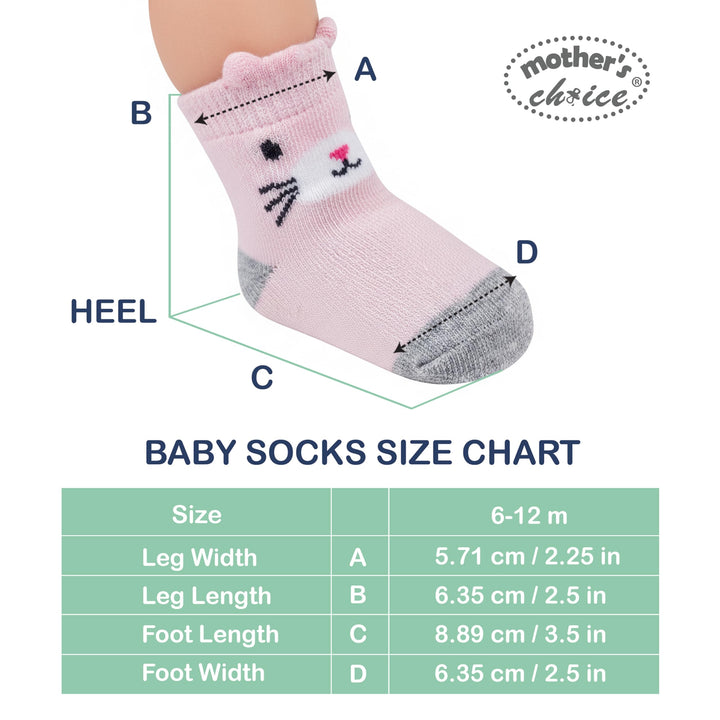 Mother's Choice Organic Cotton Baby Socks Infant 0-6 Months - 12 pairs Soft, Cozy, and Gentle Newborn Socks for Girls & Boys, Perfect Baby Registry for Everyday Wear, and Infant Comfort