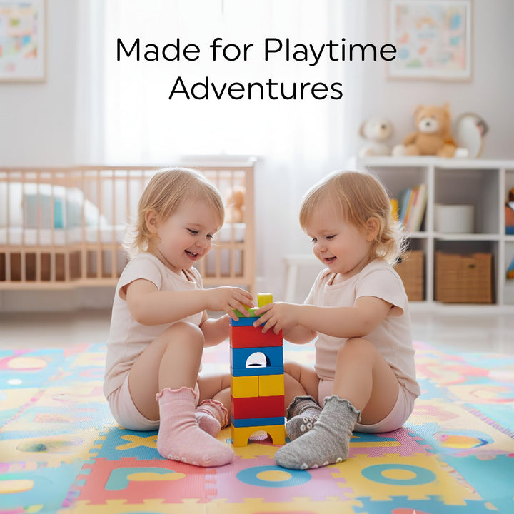 Mother's Choice Organic Cotton Socks For Boys Girls Breathable Non Slip Toddler Socks 2t-3t-4t-5t Ruffle Baby Socks 6-12 M