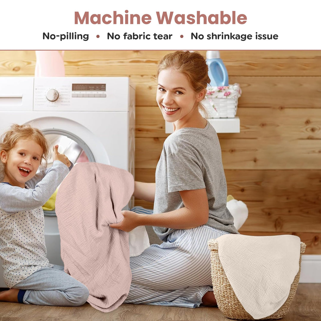 Infancie Organic Cotton Muslin Crib Sheets (Set of 2)