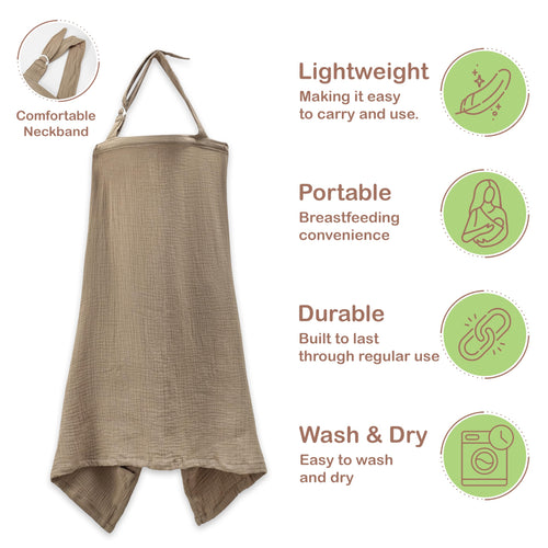 Premium Muslin Nursing Cover for Mothers