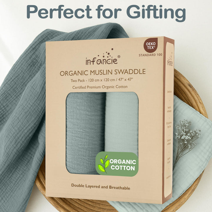 Infancie Organic Cotton Muslin Baby Blanket