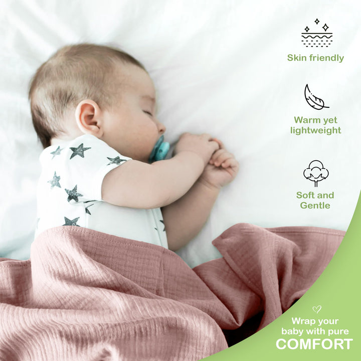 Infancie Organic Cotton Muslin Baby Blanket