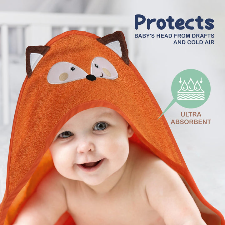 Mother's Choice Baby Towels 100% Organic Cotton Butterfly Hooded Design, Oeko-TEX Certified, Ultra-Soft Absorbent Hooded Bath Towel for Newborn Girls, (Butterfly)