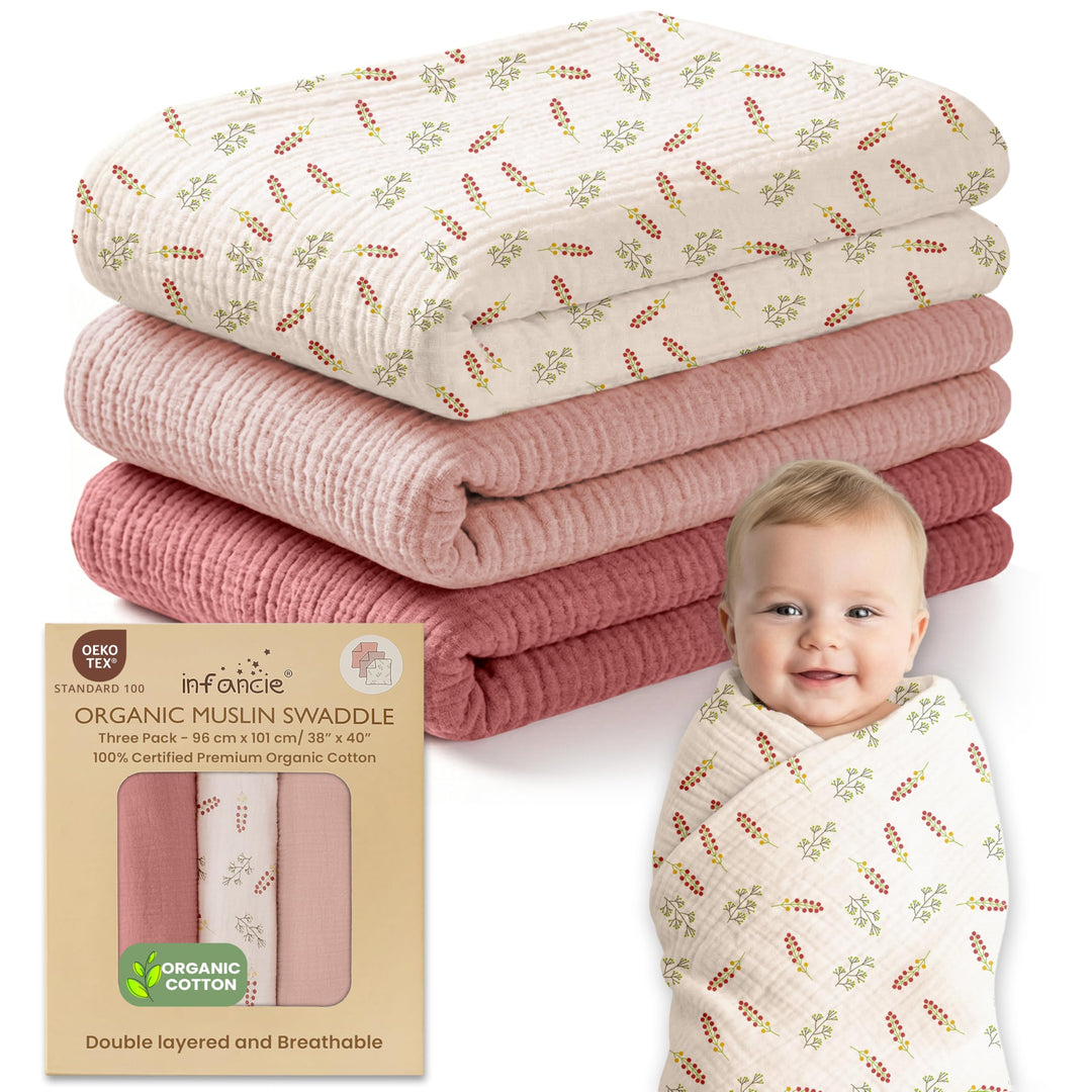 Infancie Organic Cotton Muslin Baby Blanket
