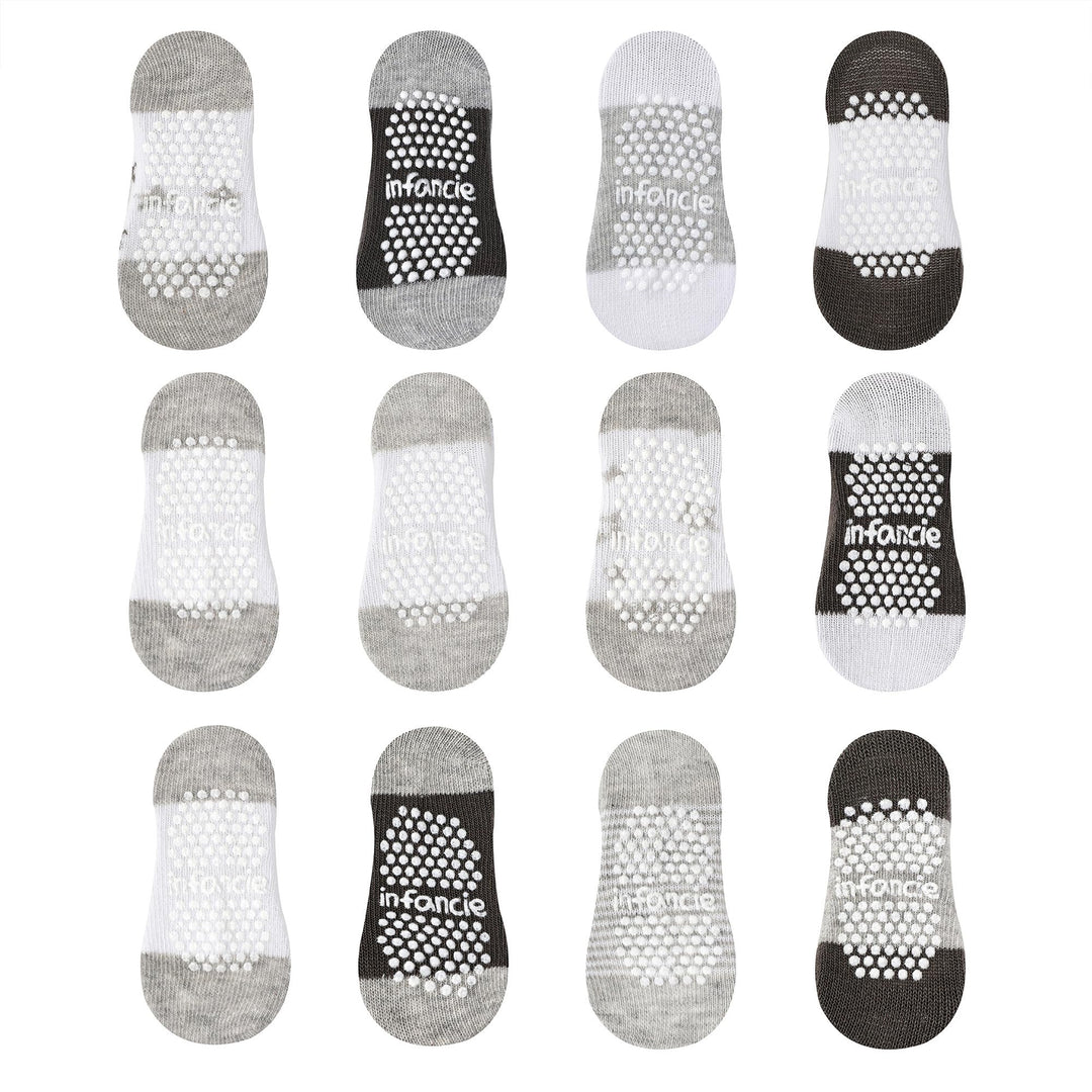 GOTS Certified Organic Cotton Rich Blend Baby Socks 12 Pairs For 0 - 6 (M) Baby Girl Soft, Stretchable & Comfortable Girl newborn Socks, Adorable Sock Shoes For Baby Girl, Gift For Little, Pink