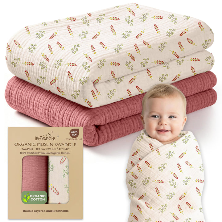 Infancie Organic Cotton Muslin Baby Blanket