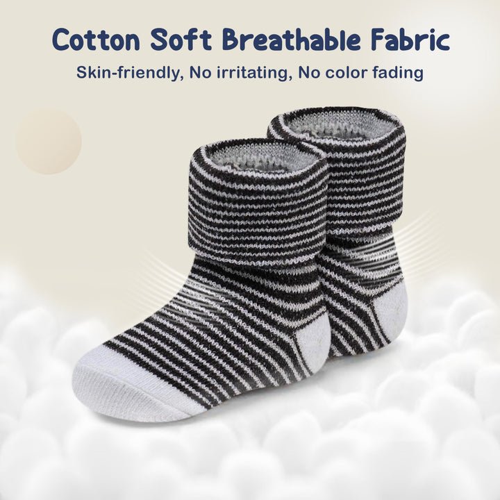 Mother's Choice Organic Cotton Baby Socks, 12 Pairs, Unisex 0-6 Months - Soft, Hypoallergenic Newborn & Infant Socks - Baby Girl & Boy Gifts