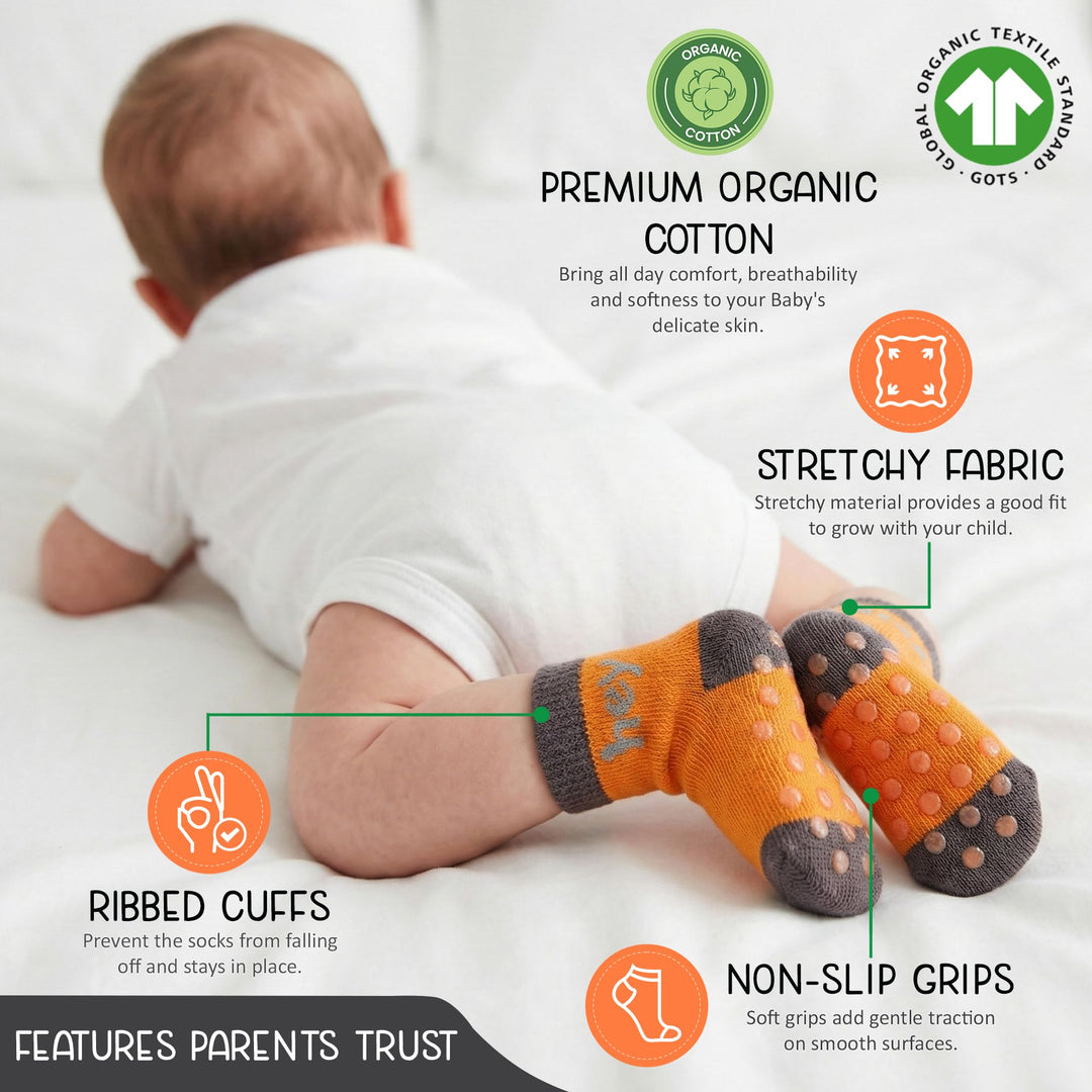GOTS Certified Organic Cotton Rich Blend Baby Socks 12 Pairs For 0 - 6 (M) Baby Girl Soft, Stretchable & Comfortable Girl newborn Socks, Adorable Sock Shoes For Baby Girl, Gift For Little, Pink