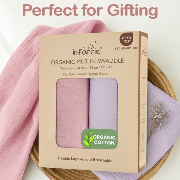 Infancie Organic Cotton Muslin Baby Blanket