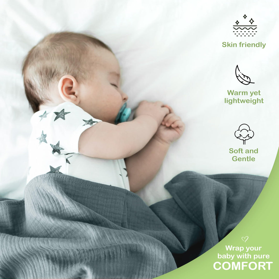 Infancie Organic Cotton Muslin Baby Blanket