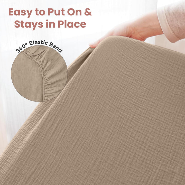 100% Organic Cotton Muslin Baby Bassinet Baby Sheet 33 X 17 Inch Soft Breathable Lightweight Stretchable Bed Sheet 2 Pack Gentle On Skin Durable Snug Fit Sheet for Newborn Bassinet Mattress