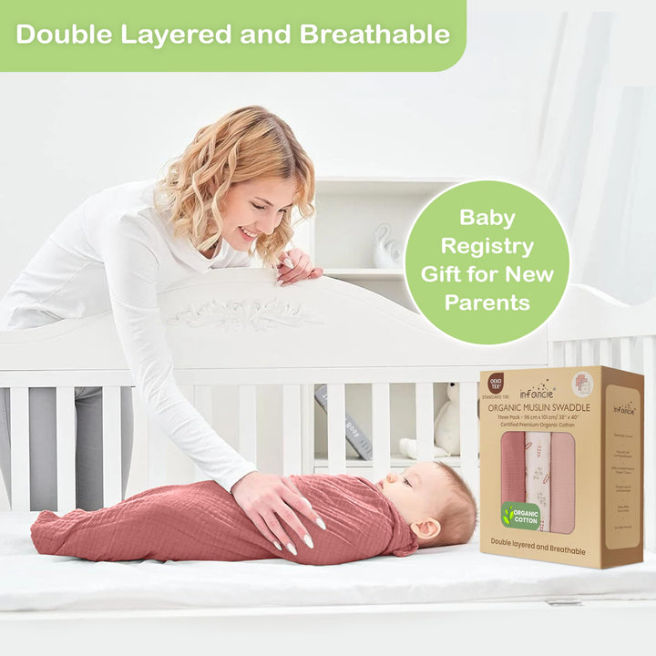 Infancie Organic Cotton Muslin Baby Blanket