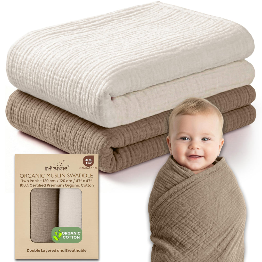 Infancie Organic Cotton Muslin Baby Blanket