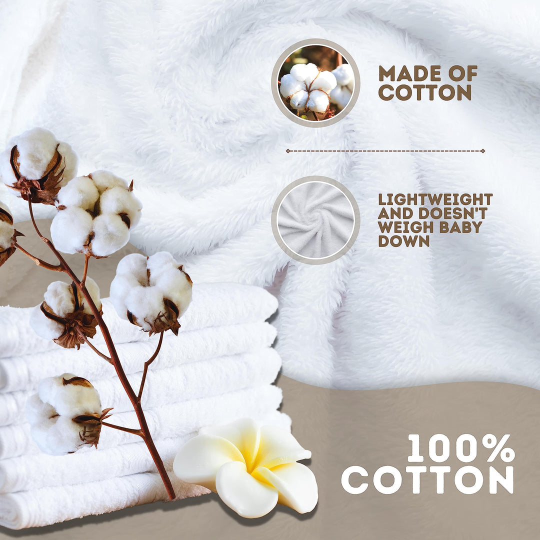Mother's Choice Baby Towels 100% Organic Cotton Butterfly Hooded Design, Oeko-TEX Certified, Ultra-Soft Absorbent Hooded Bath Towel for Newborn Girls, (Butterfly)