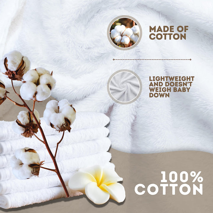 Mother's Choice Baby Towels 100% Organic Cotton Butterfly Hooded Design, Oeko-TEX Certified, Ultra-Soft Absorbent Hooded Bath Towel for Newborn Girls, (Butterfly)