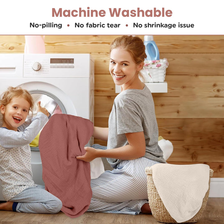 Infancie Organic Cotton Muslin Crib Sheets (Set of 2)