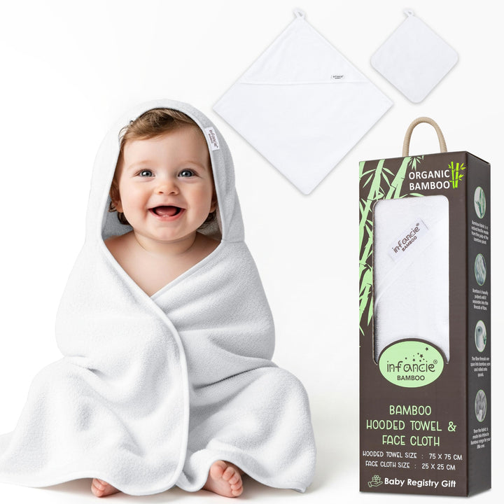 Infancie Premium Bamboo Baby Hooded Towel For Infant