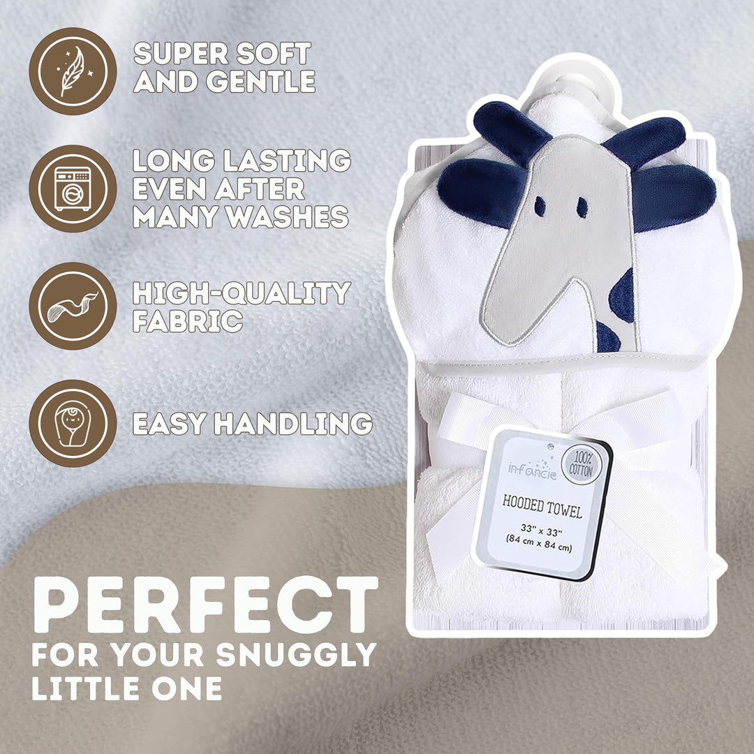 Mother's Choice Baby Towels 100% Organic Cotton Butterfly Hooded Design, Oeko-TEX Certified, Ultra-Soft Absorbent Hooded Bath Towel for Newborn Girls, (Butterfly)
