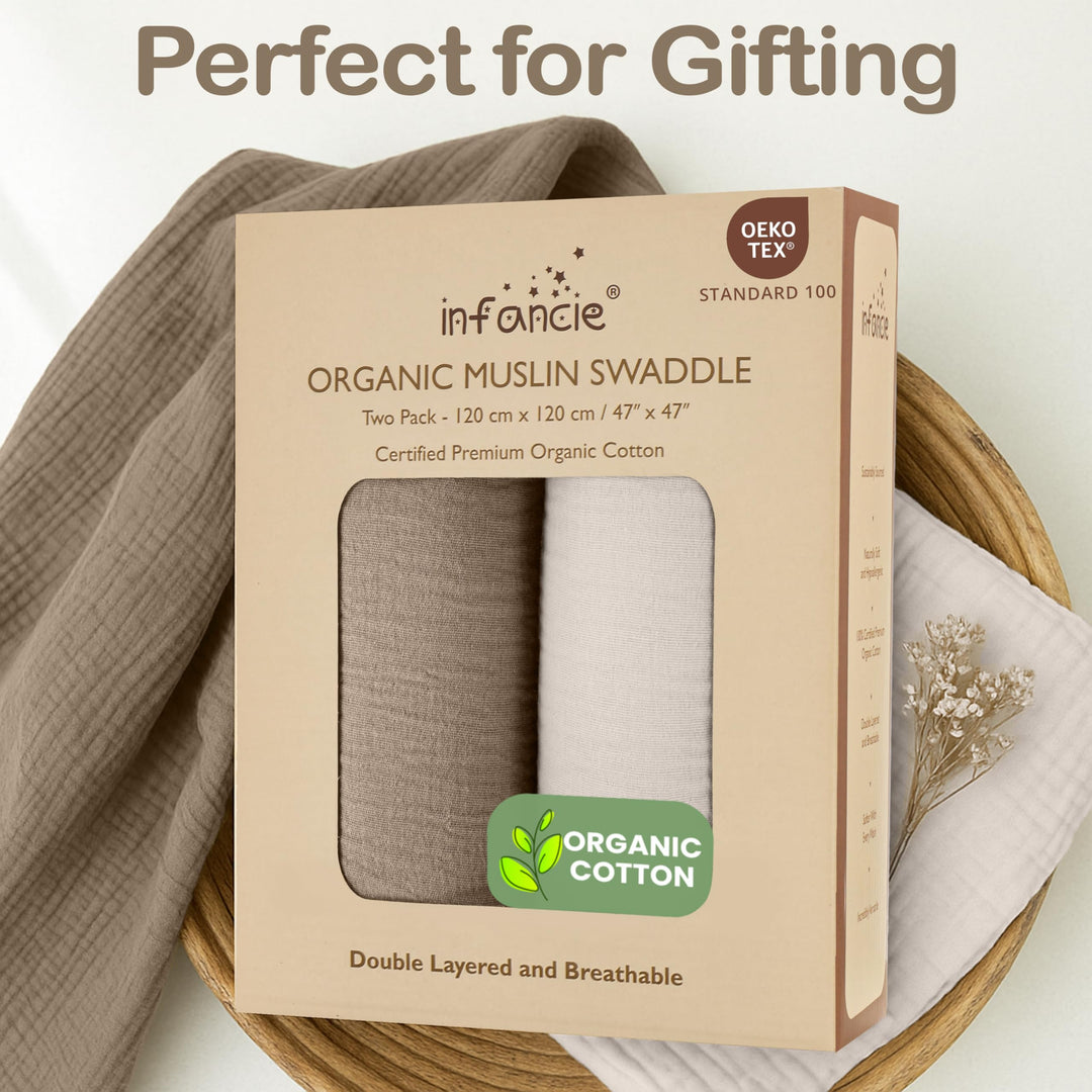Infancie Organic Cotton Muslin Baby Blanket