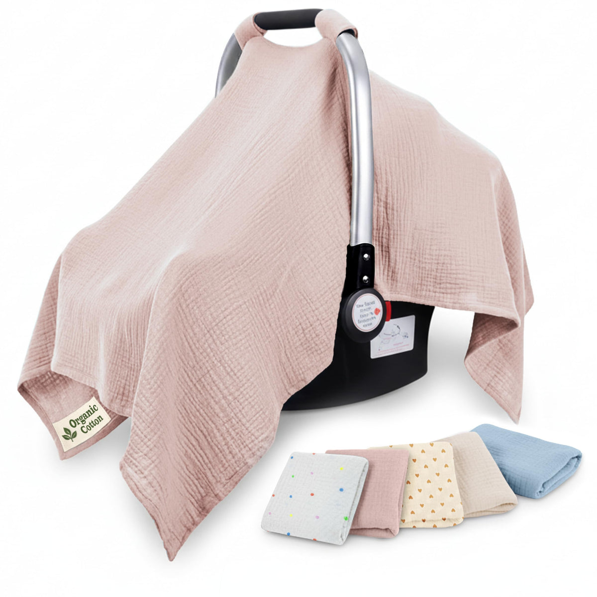 Organic Muslin Cotton Car Seat Cover