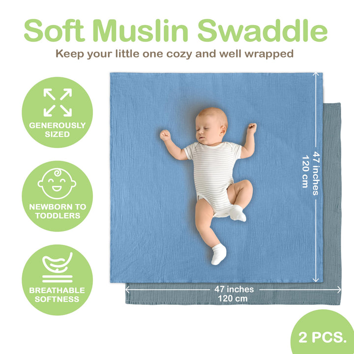 Infancie Organic Cotton Muslin Baby Blanket