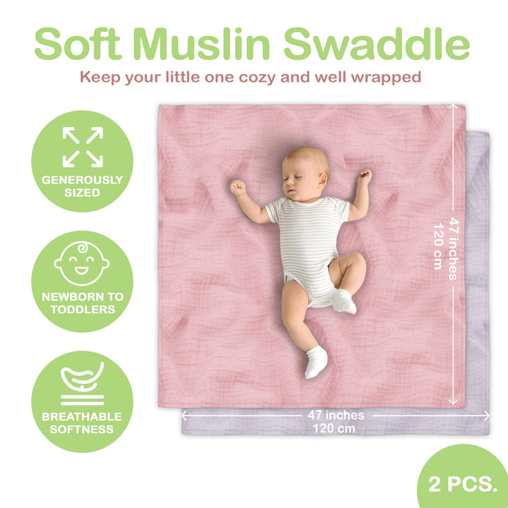 Infancie Organic Cotton Muslin Baby Blanket