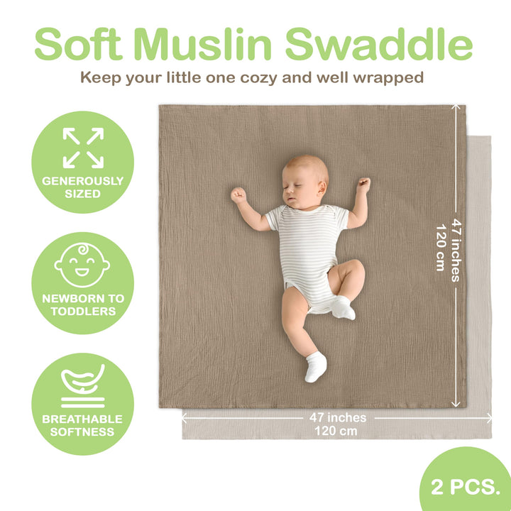 Infancie Organic Cotton Muslin Baby Blanket